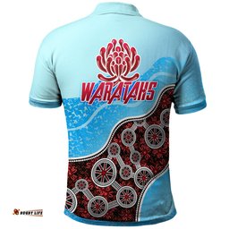 Waratahs Rugby Polo Shirt - Custom Indigenous Waratahs Polo Shirt RLT13