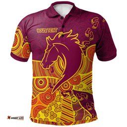 Broncos Rugby Polo Shirt - Custom Indigenous Broncos Footprints Ver2 Polo Shirt RLT13