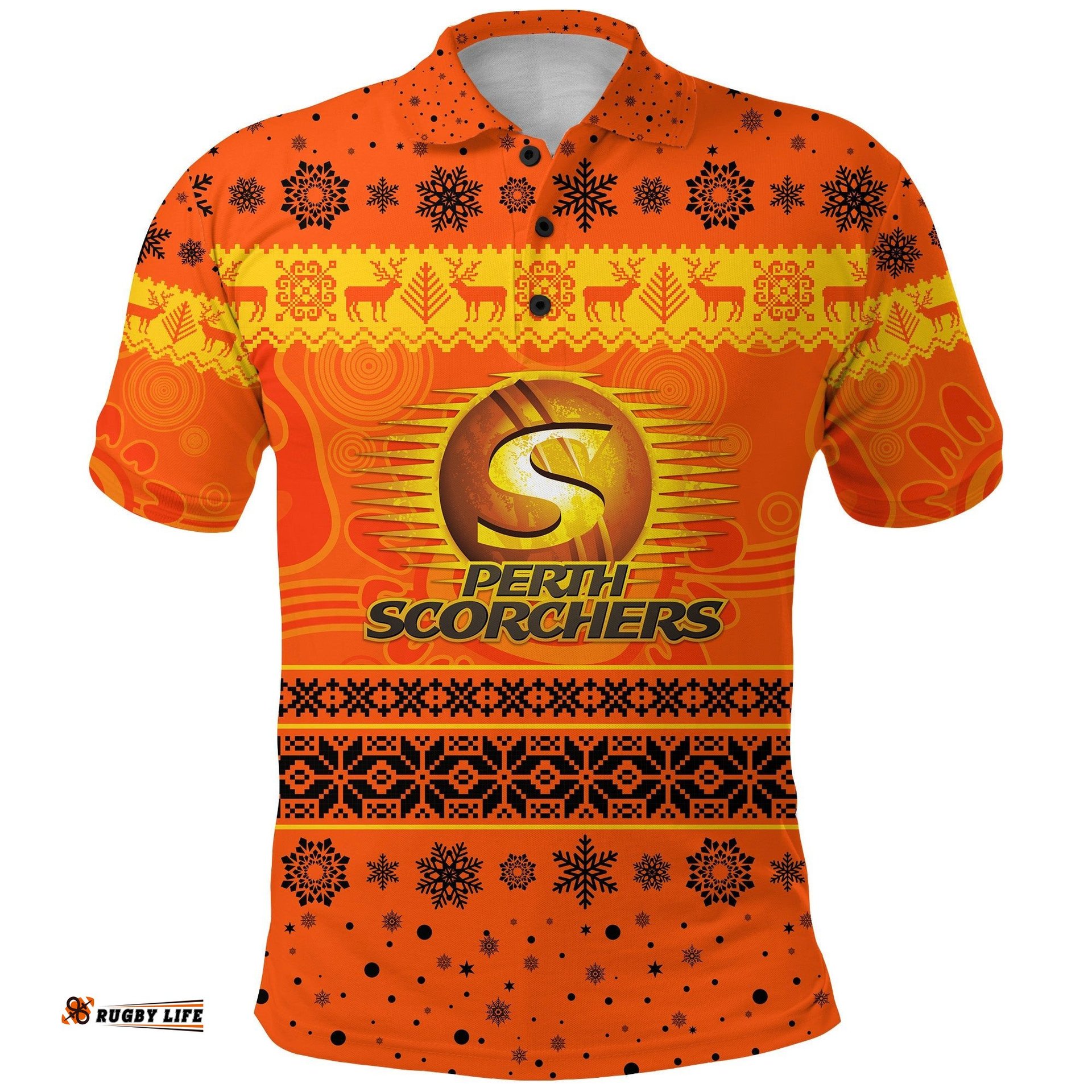 Custom Personalised Perth Scorchers Polo Shirt Christmas Simple Style