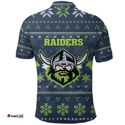 Canberra Raiders Polo Shirt - Christmas Ugly Style -