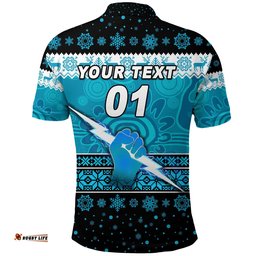 Custom Personalised Port Adelaide Power Polo Shirt Christmas Simple Style