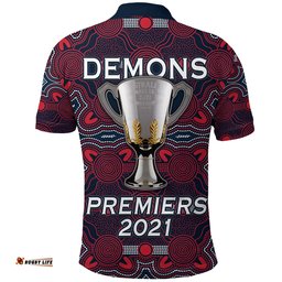 Custom Personalised Demons Indigenous Polo Shirt Premiers 2021 Champion