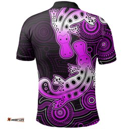 Custom PersonalisedAboriginal Platypus Polo Shirt Dot Patterns Style No.1
