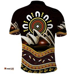 Custom Personalised Sydney Australia Polo Shirt Aboriginal Art Sydney Opera House
