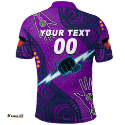 Custom Personalised Storm Rugby NAIDOC 2022 Aboriginal Polo Shirt -