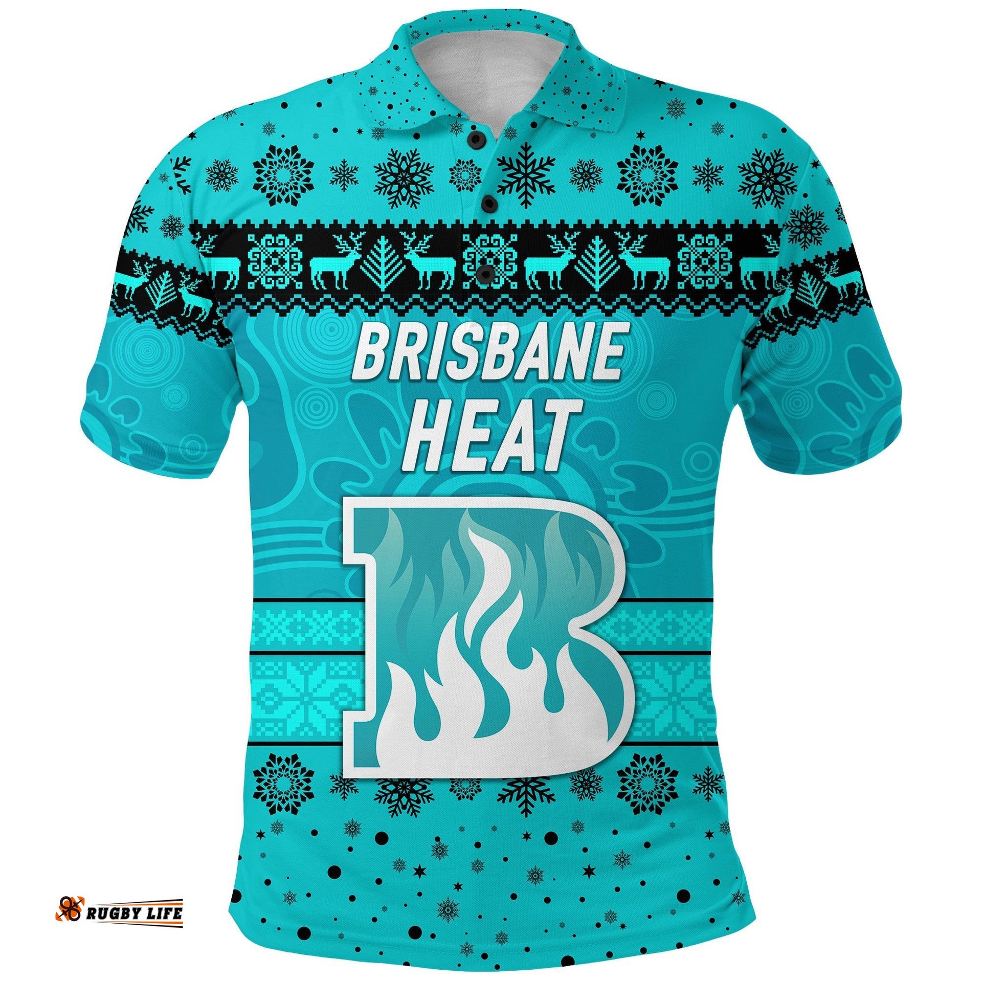 Brisbane Heat Polo Shirt Christmas Simple Style