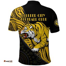 Boulder City Football Club Polo Shirt Goldfields Football Indigenous Tigers
