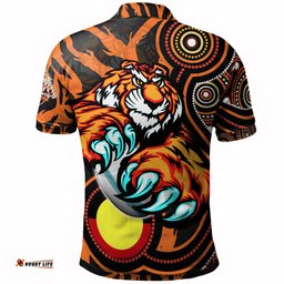 Tigers Rugby Custom Indigenous Polo Shirt - This is My Jungle Aboriginal Style RLT13