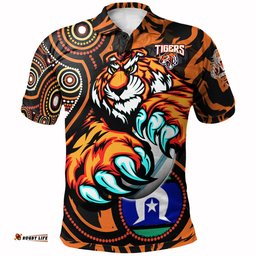 Tigers Rugby Custom Indigenous Polo Shirt - This is My Jungle Aboriginal Style RLT13