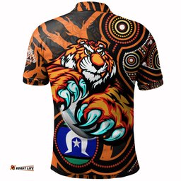 Tigers Rugby Custom Indigenous Polo Shirt - This is My Jungle Aboriginal Style RLT13
