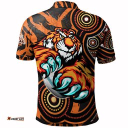 Tigers Rugby Custom Indigenous Polo Shirt - This is My Jungle Aboriginal Style RLT13