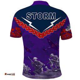 Storm Anzac Day Polo Shirt Australian Soldiers Remember Them Style