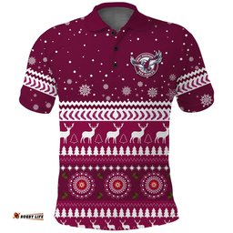 Sea Eagles Christmas Polo Shirt Manly Warringah