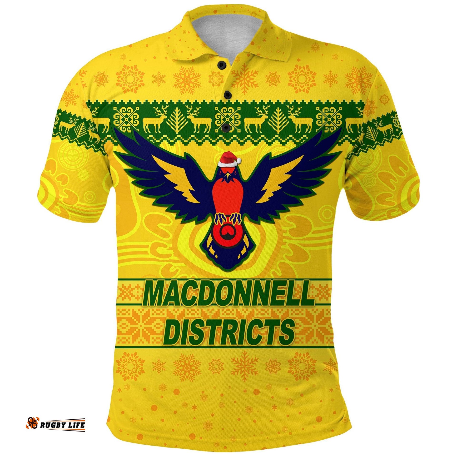 MacDonnell Districts Polo Shirt Christmas Simple Style