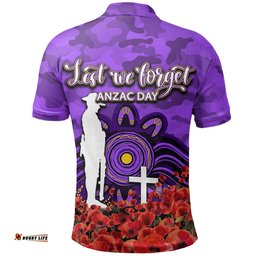 Melbourne Storm Polo Shirt Anzac Day Poppy Flowers With Army Patterns