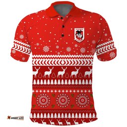 Dragons Polo Shirt Christmas St. George Illawarra