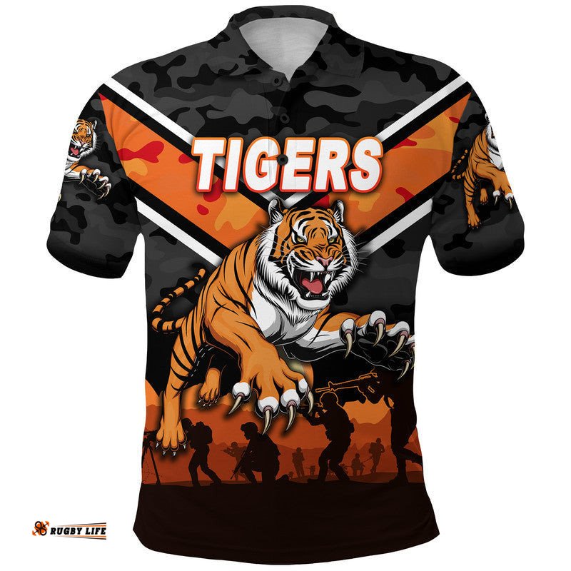 Custom Personalised Tigers ANZAC Polo Shirt Simple Style