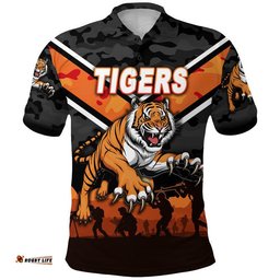 Custom Personalised Tigers ANZAC Polo Shirt Simple Style