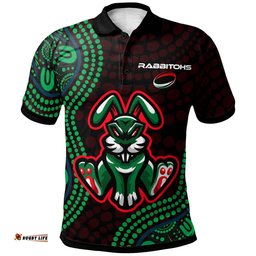 Rabbitohs Rugby Polo Shirt - Custom Rabbitohs Style Polo Shirt RLT13