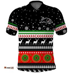 Custom Personalised Panthers Polo Shirt Penrith Christmas The Riff