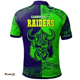 Raiders Polo Shirt - Custom Raiders Rugby Ball Polo Shirt RLT13