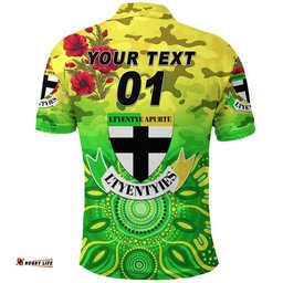 Custom Personalised Ltyentye Apurte ANZAC Polo Shirt Indigenous Vibes - Ltyentyies