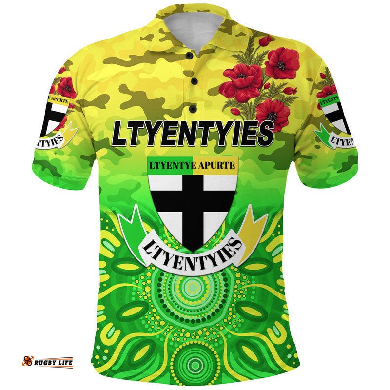 Custom Personalised Ltyentye Apurte ANZAC Polo Shirt Indigenous Vibes - Ltyentyies