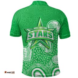 Melbourne Stars Polo Shirt - Aboriginal Style Of Dot -