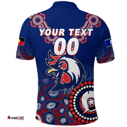 Custom Personalised Roosters Rugby NAIDOC 2022 Aboriginal Polo Shirt -