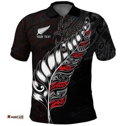 Custom Personalised Aotearoa Polo Shirt Maori Silver Fern Hei Tiki Kiwi - RLT13