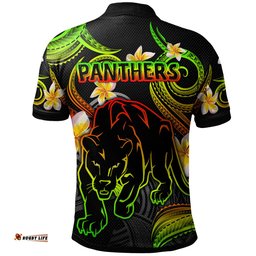 Panthers Rugby Polo Shirt - Custom Polyneisan Black Panthers Polo Shirt RLT13