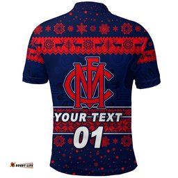 Custom Personalised Melbourne Demons Polo Shirt Christmas Simple Style