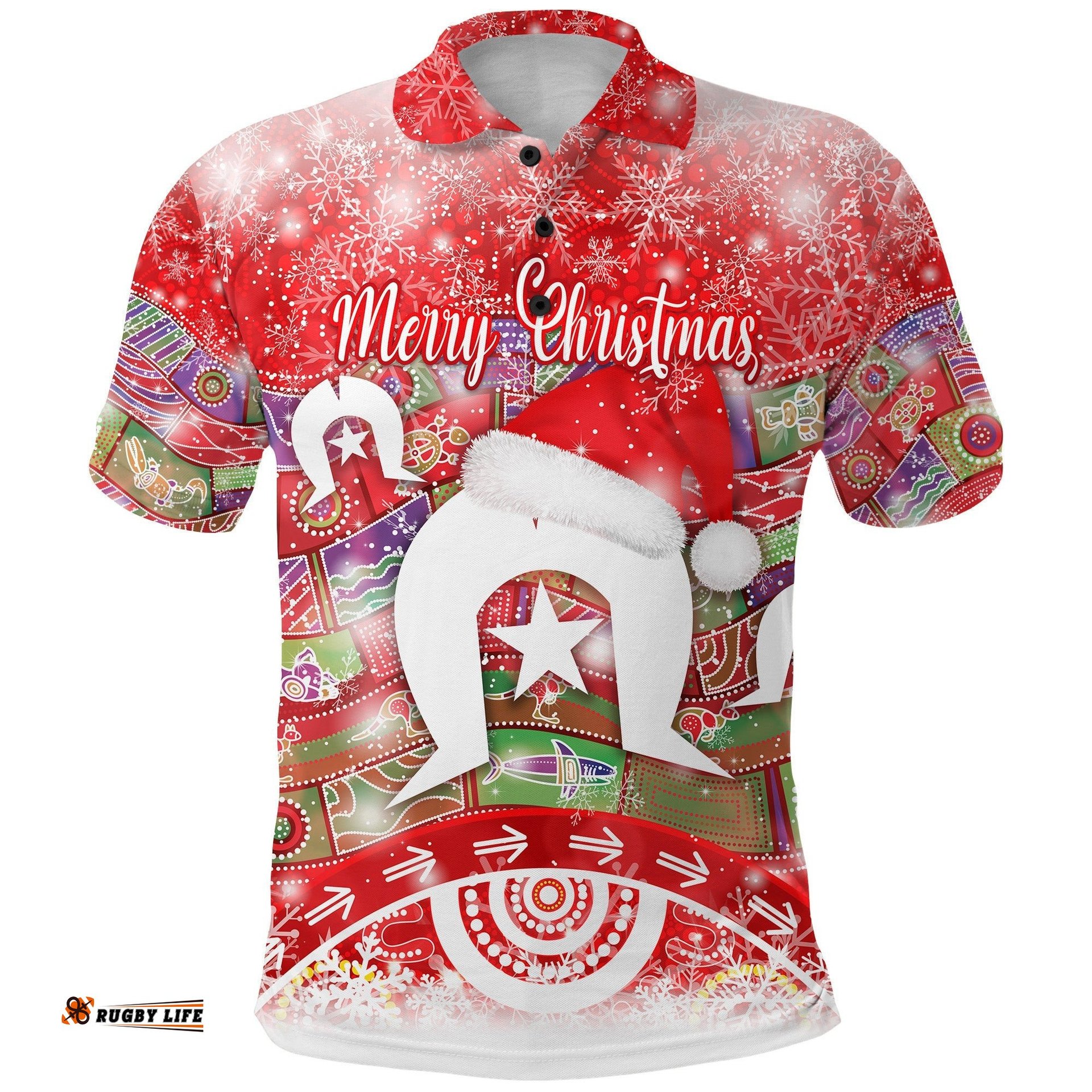 Australia Torres Trait Islands Christmas Polo Shirt Original Style - Red