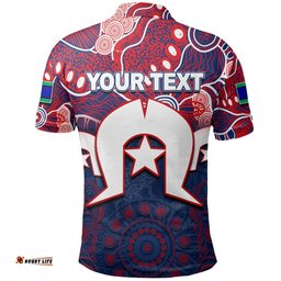 Custom Personalised Roosters Torres Strait Islanders Mix Aboriginal Polo Shirt