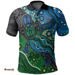 Aboriginal Platypus Polo Shirt Tribal No.2