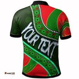 Rabbitohs Aboriginal Rugby Polo Shirt - The Indigenous Bunnies's Army RLT13