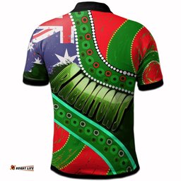 Rabbitohs Aboriginal Rugby Polo Shirt - The Indigenous Bunnies's Army RLT13