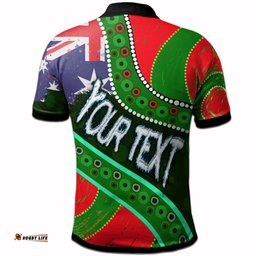 Rabbitohs Aboriginal Rugby Polo Shirt - The Indigenous Bunnies's Army RLT13