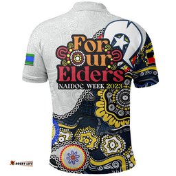 Cowboys Rugby Polo Shirt NAIDOC 2023 Patterns