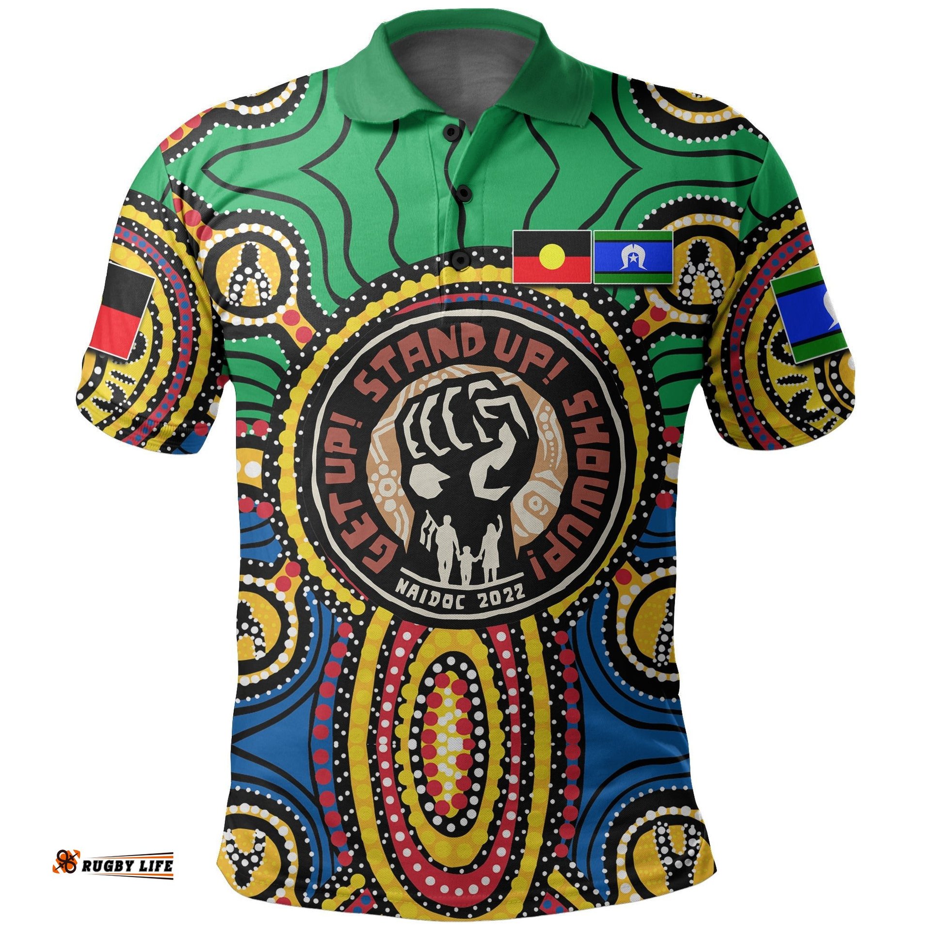 Custom PersonalisedNaidoc Week 2022 Polo Shirt Dot Aboriginal No.1