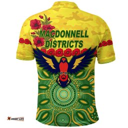 MacDonnell Districts ANZAC Polo Shirt Indigenous Vibes