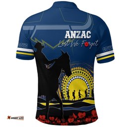 Cowboys Rugby Polo Shirt Anzac Day We Will Remember Them