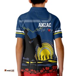 Cowboys Rugby Polo Shirt Anzac Day We Will Remember Them