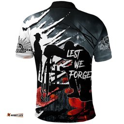 Vibe Hoodie Clothing - Spirit Anzac Day Soldier Polo Shirt