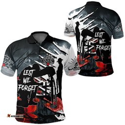 Vibe Hoodie Clothing - Spirit Anzac Day Soldier Polo Shirt