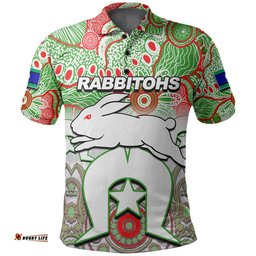Custom Personalised Rabbitohs Torres Strait Islanders Mix Aboriginal Polo Shirt