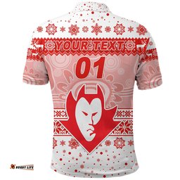 Custom Personalised Federal Football Club Polo Shirt Christmas Simple Style - White