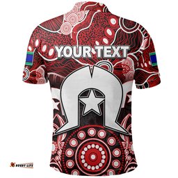 Custom Personalised Dragons Torres Strait Islanders Mix Aboriginal Polo Shirt