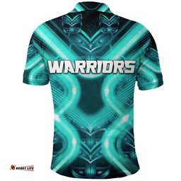 Custom Personalised New Zealand Warriors Rugby Polo Shirt Original Style - Turquoise