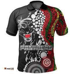 Penrith Panthers Polo Shirt Aboriginal Dots